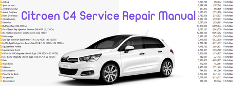 More information about "Citroen C4 Service Repair Manual"