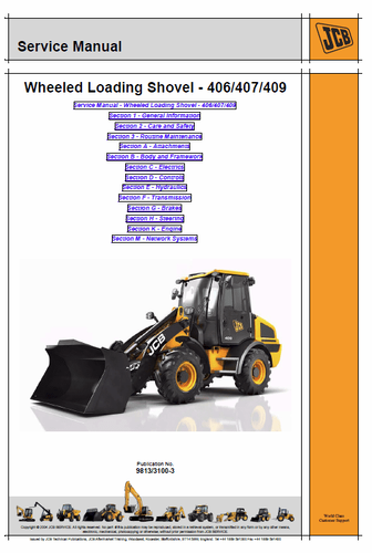 More information about "JCB 406 407 408 409 Service Repair Manual"