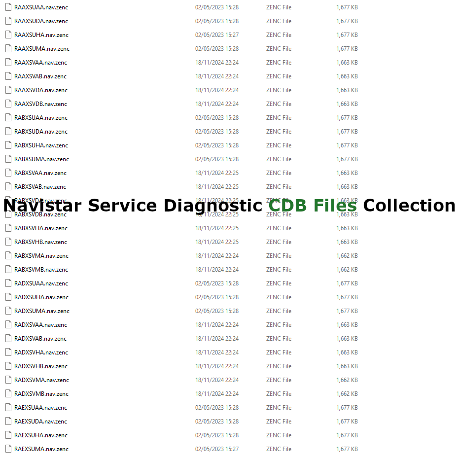 Navistar Service Diagnostic CDB Files Collection