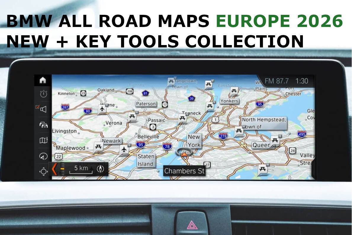 BMW ALL ROAD MAPS EUROPE 2026 NEW + KEY TOOLS COLLECTION