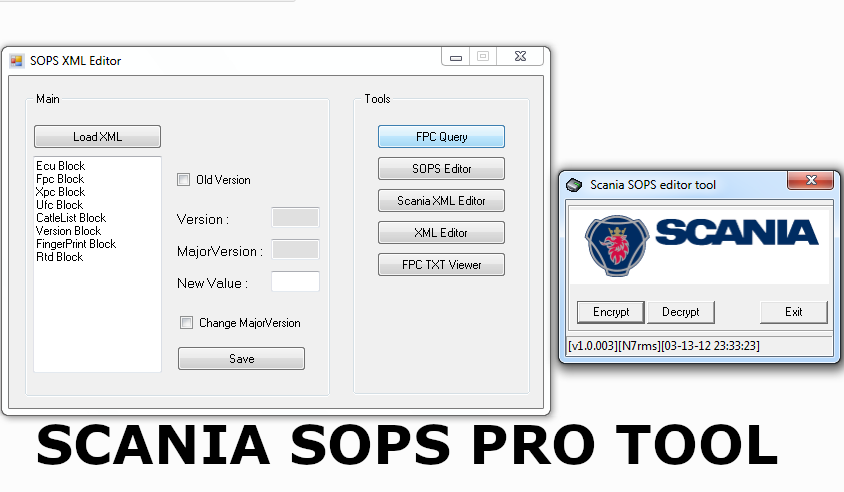 Scania SOPS XML Editor Encryptor/Decryptor