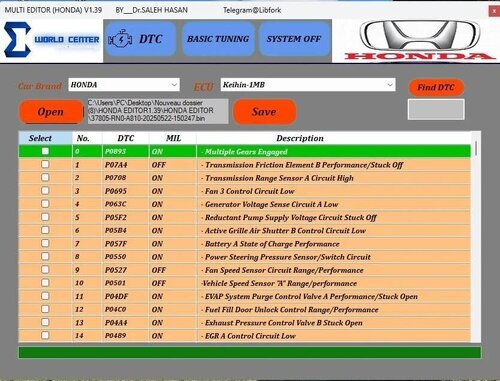 More information about "Multi Editor (Honda) 1.39 + Instruction Full"