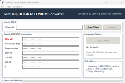 More information about "Gsm DFlash EEPROM Converter Tool"