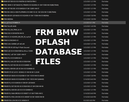 More information about "FRM BMW DFLASH DATABASE FILES"